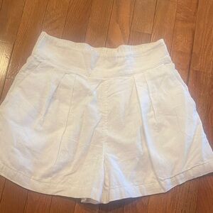 Abercrombie & Fitch High Waist White linen Shorts